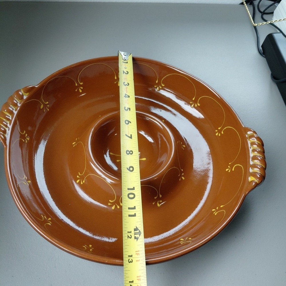 Vintage BF Collection Large Oval Serving Pottery‎ Portugal Hand painted Handles - Picture 7 of 9